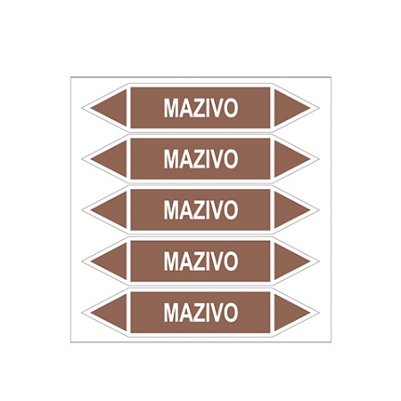 Značení potrubí, mazivo